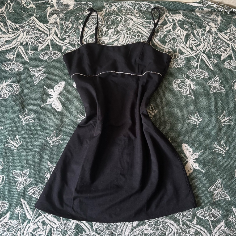 Black Spaghetti Strap Mini Dress